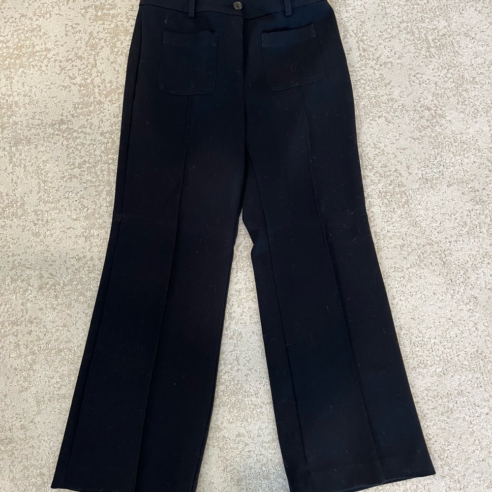 LOFT Black Wide Leg Trousers